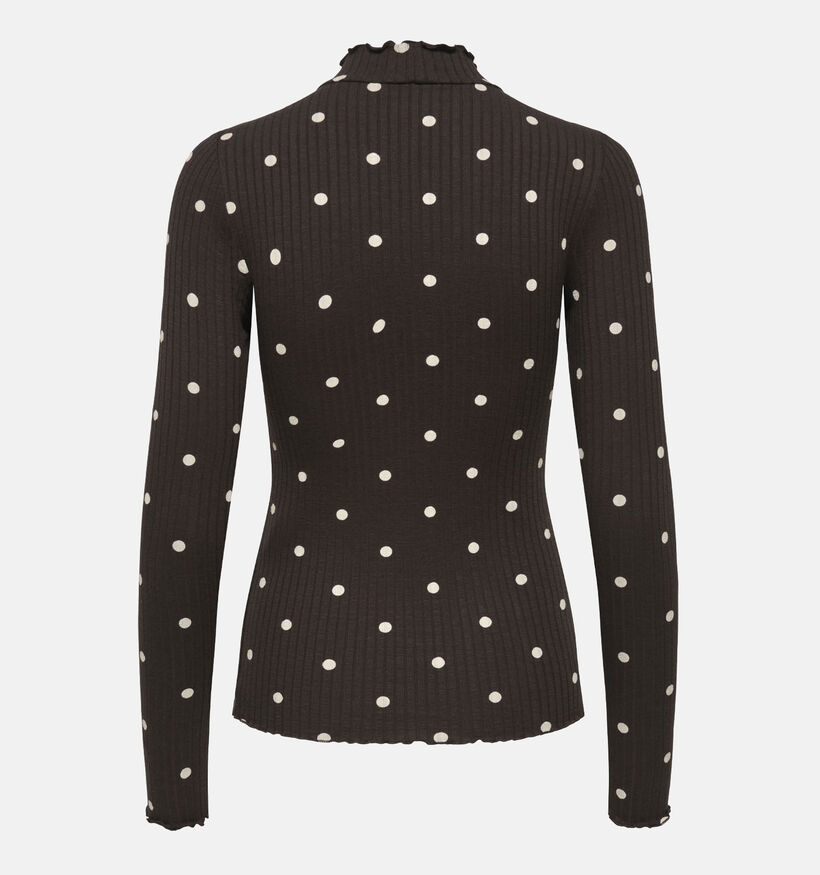 JDY Fransiska Donkerbruine T-shirt met Lange Mouwen voor dames (375092)