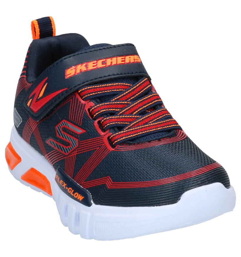 Skechers Flex Glow Zwarte Sneakers met Lichtjes voor jongens (302919)