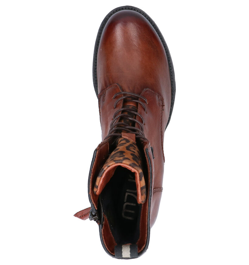 Mjus Cognac Boots in leer (255138)