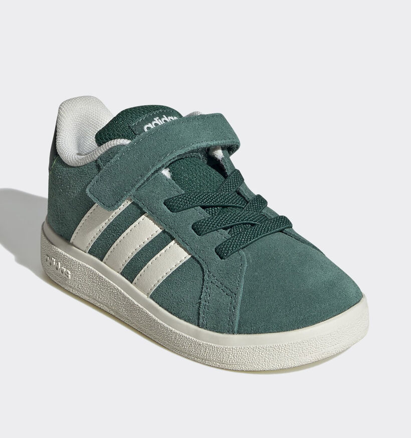 adidas Grand Court 00s Groene Sneakers met Witte Strepen voor jongens, meisjes (359656) - geschikt voor steunzolen
