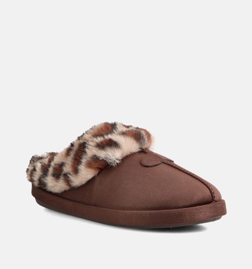 Torfs Home Donkerbruine Pantoffels voor dames (364842)