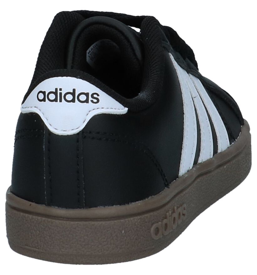 adidas Baseline K Zwarte Sneakers in kunstleer (237174)
