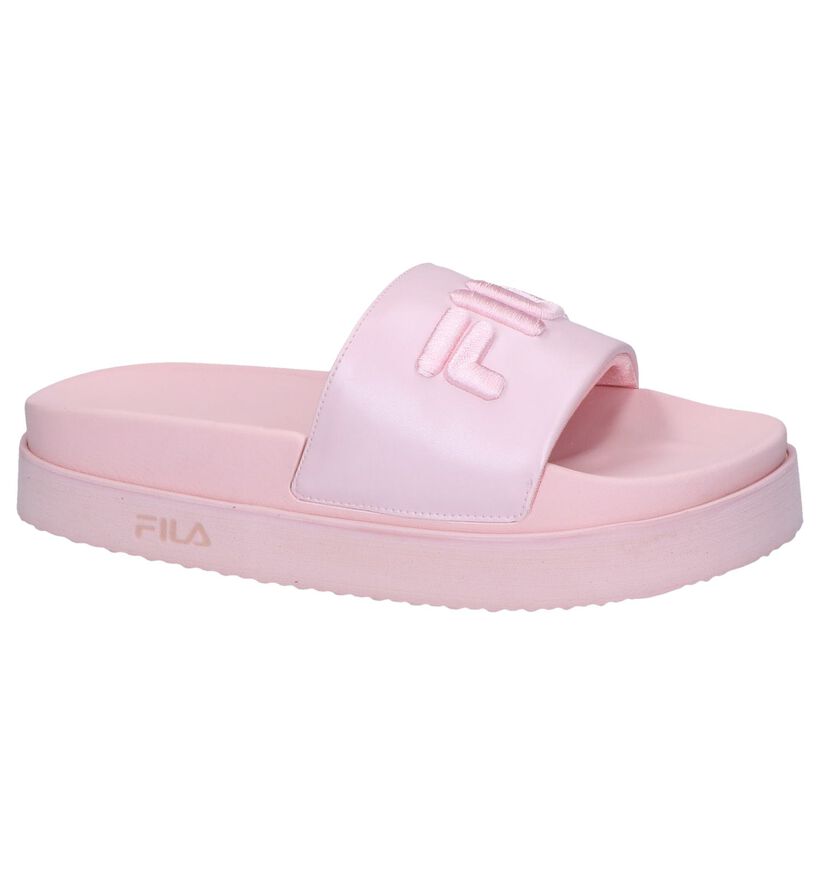 Fila Morro Bay Zeppa Claquettes de piscine en Rose pastel en simili cuir (240846)