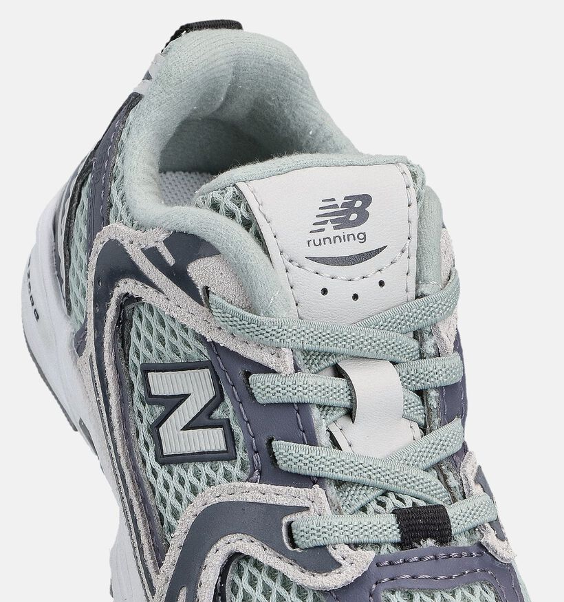 New Balance 530 Grijze/Groene Sneakers voor jongens, meisjes (366198) - geschikt voor steunzolen