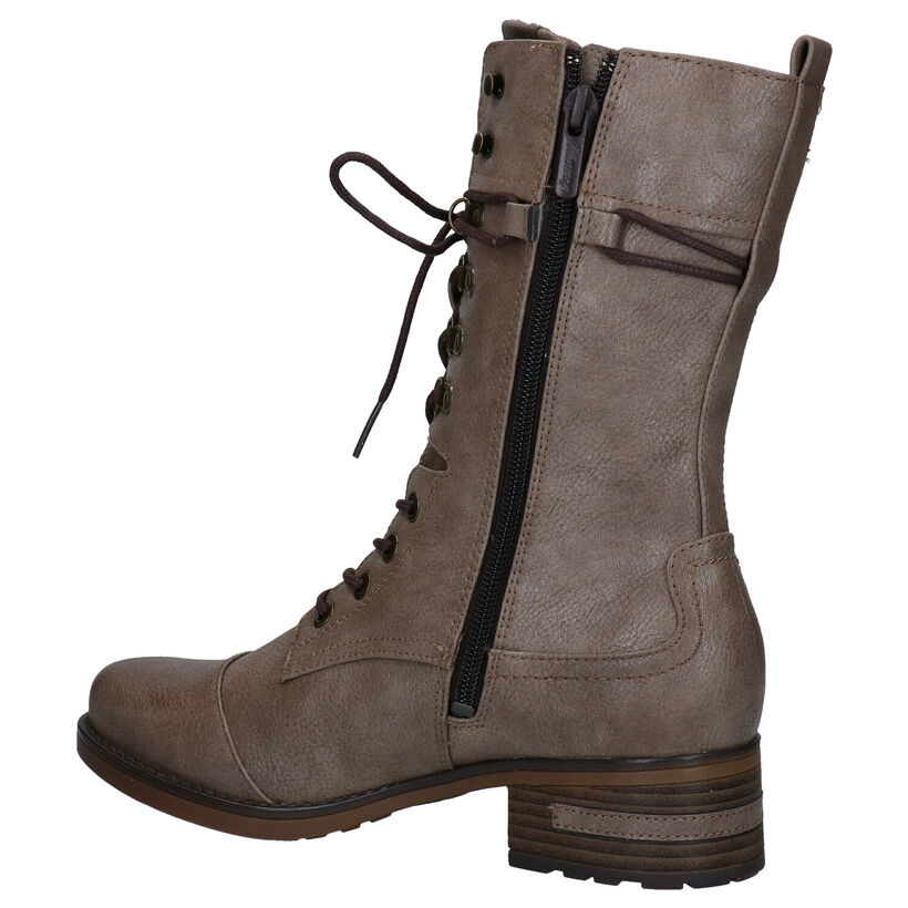 Mustang Bruine Bottines in kunstleer (294332)