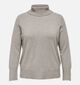 ONLY Carmakoma Fia Beige Trui met rolkraag voor dames (348432)