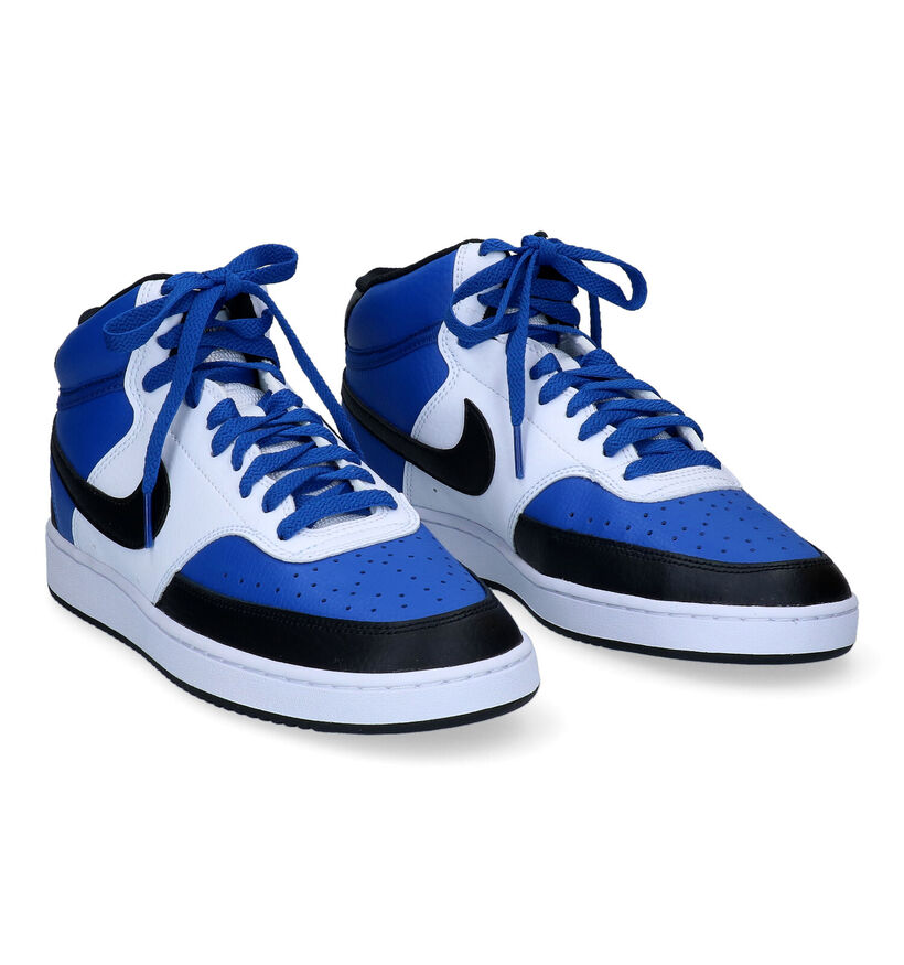 Nike Court Vision Mid NBA Rode Sneakers in kunstleer (302692)