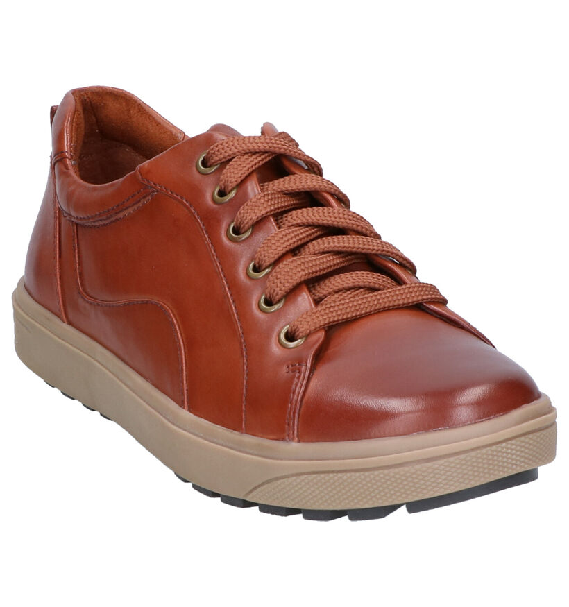 Jana Chaussures à lacets en Cognac en cuir (257530)