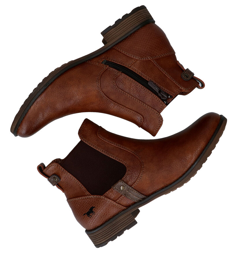 Mustang Bottines chelsea en Cognac en simili cuir (280956)