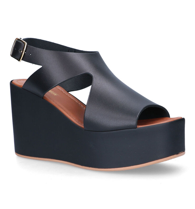 Sweet Lemon Ijox Sandales compensé en Noir pour femmes (342539)