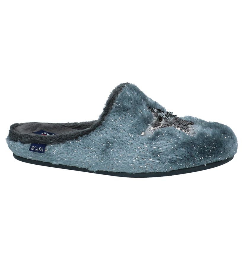 Scapa Pantoufles ouvertes en Gris en textile (227376)