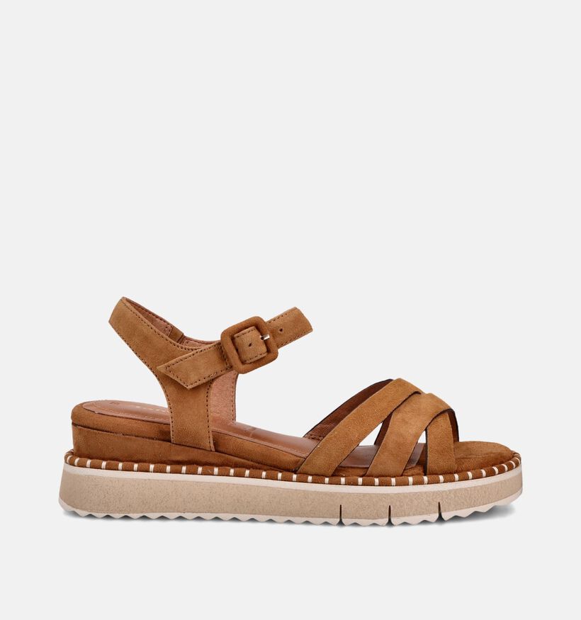 Tamaris Sandales compens&eacute;es en Cognac pour femmes (371737)
