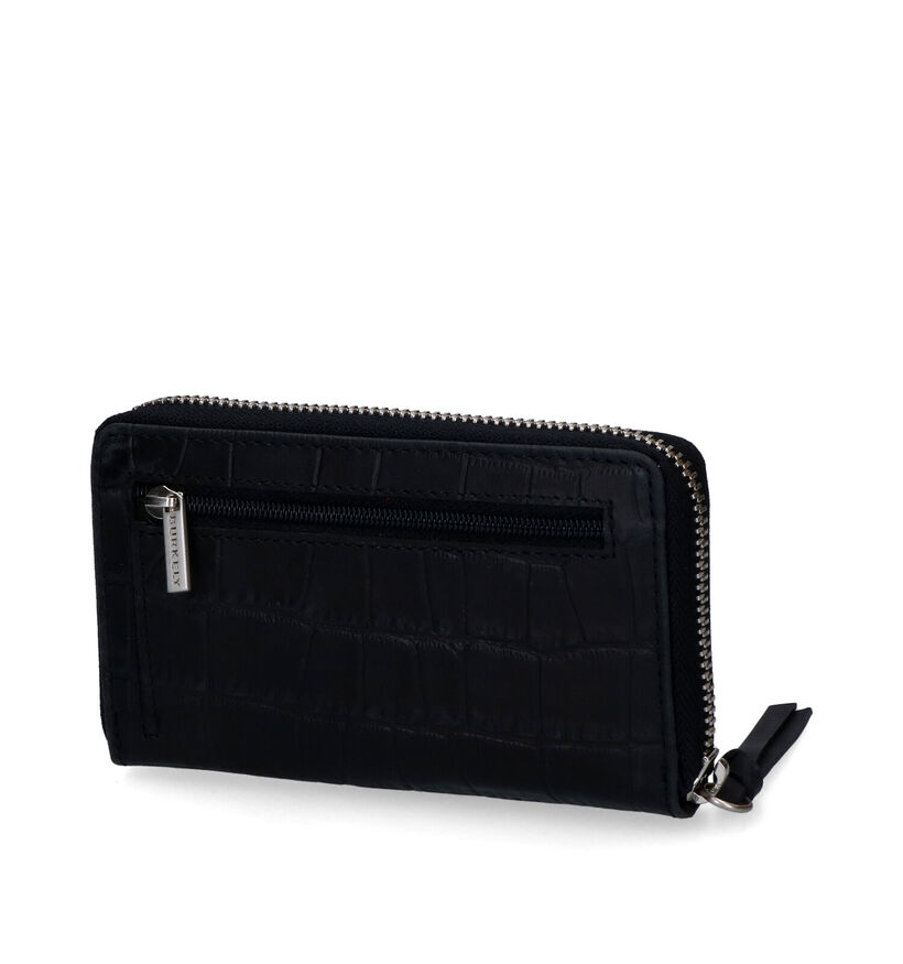 Burkely Icon Ivy Porte-monnaie zippé en Noir en cuir (308796)