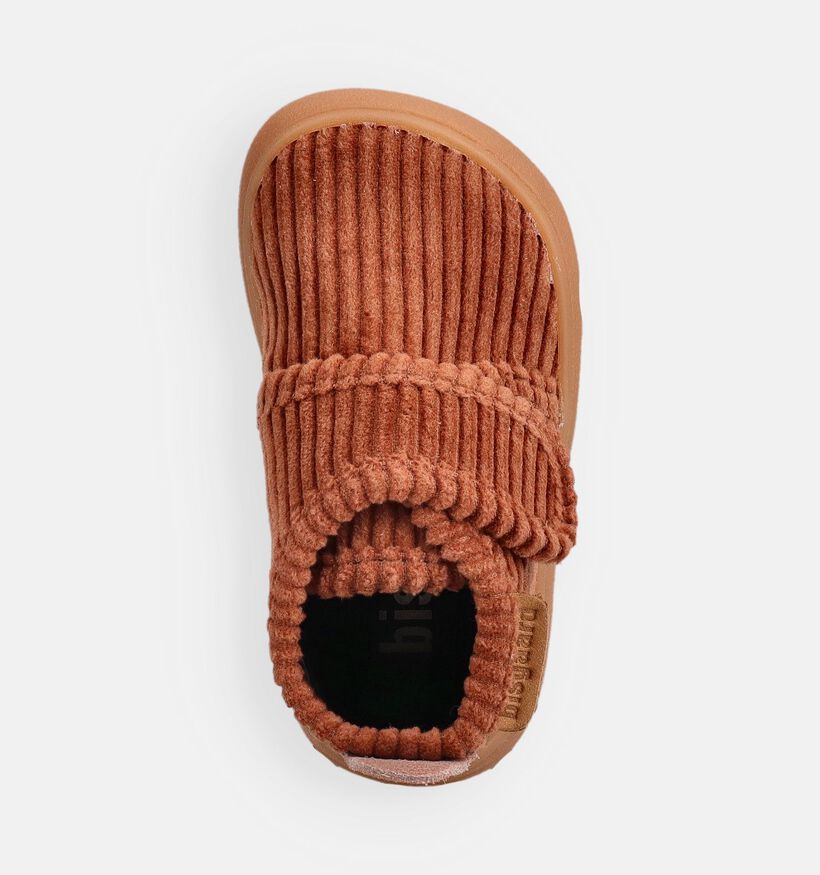 Bisgaard Corduroy Bruine Pantoffels Barefoot voor jongens (378635) - geschikt voor steunzolen