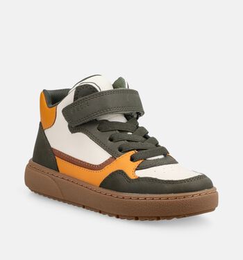 Geox Respira High Sneakers Zwart/Cognac/Blauw/Groen