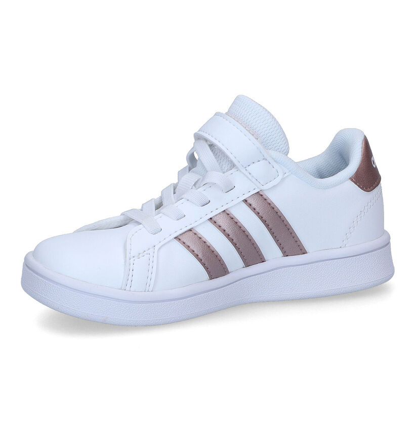 adidas Grand Court C Baskets en Blanc pour filles (314611) - pour semelles orthopédiques