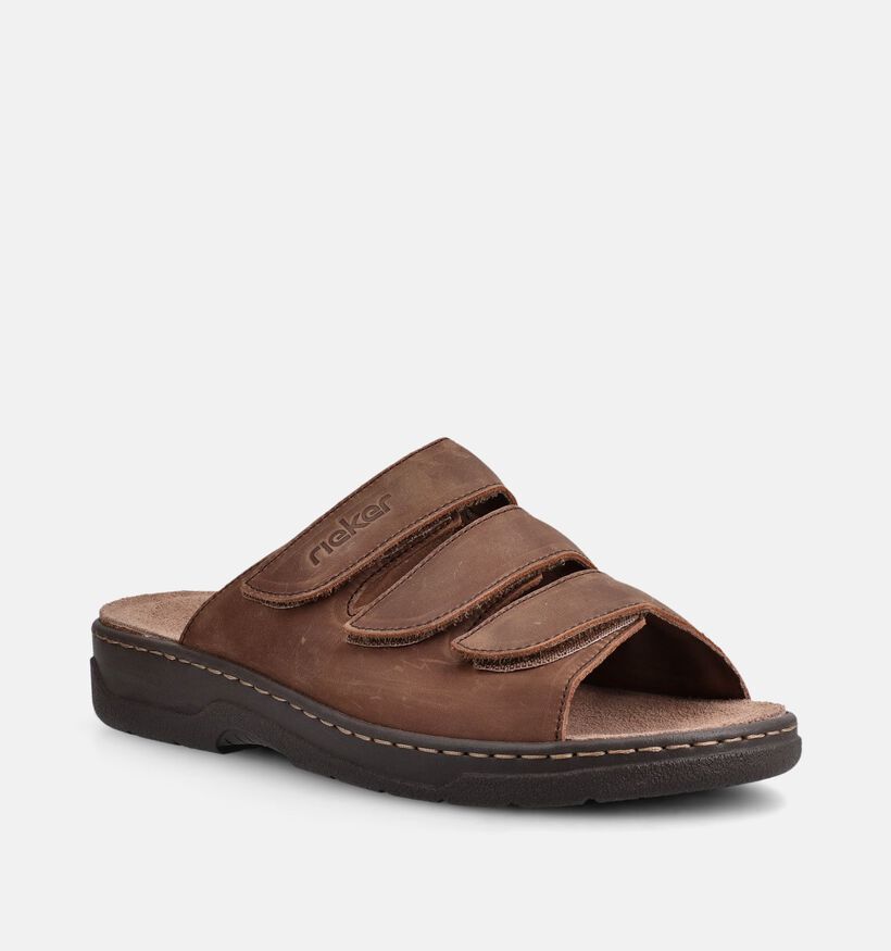 Rieker Cognac Slippers voor Steunzolen voor heren (370489) - geschikt voor steunzolen