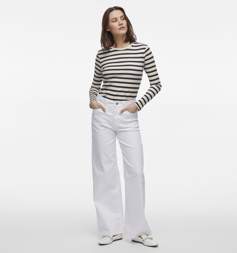 Vila Amelie T-shirt à rayé en Bleu pour femmes (351806)