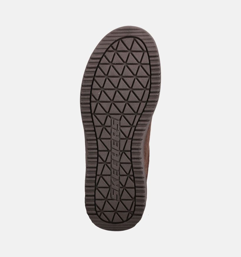 Skechers Murette Garvanza Pantoufles en Brun fonc&eacute; pour hommes (376889)