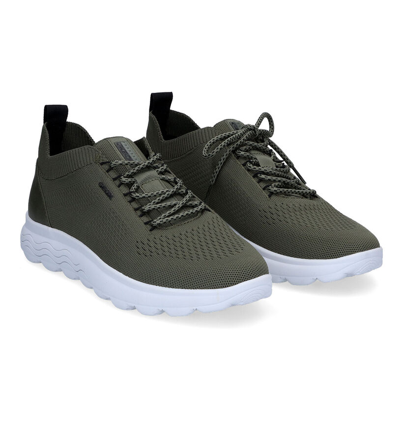 Geox Spherica Kaki Sneakers voor heren (303430) - geschikt voor steunzolen