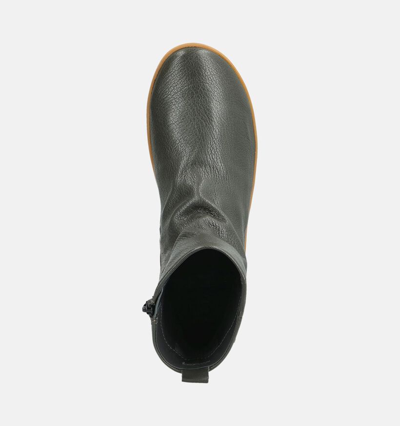 Think! Nature Groene Boots met Veter en Rits voor dames (381357) - geschikt voor steunzolen
