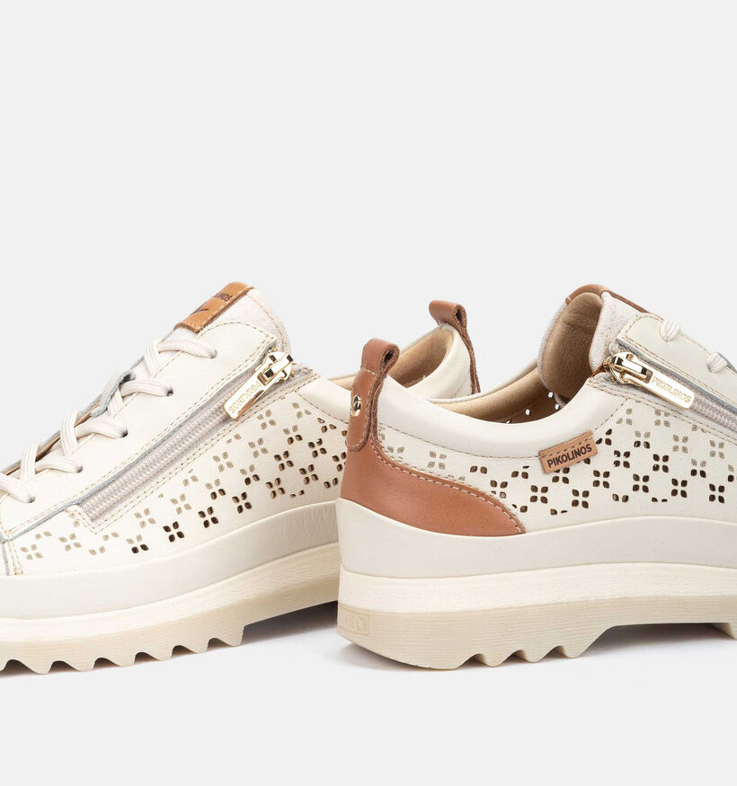 Pikolinos Vigo Ecru Veterschoenen Platform voor dames (372313) - geschikt voor steunzolen