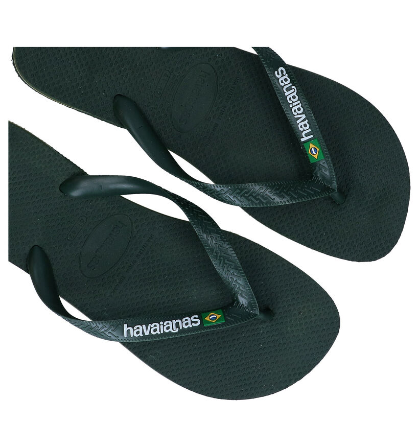 Havaianas Brasil Logo Blauwe Teenslippers in kunststof (289870)