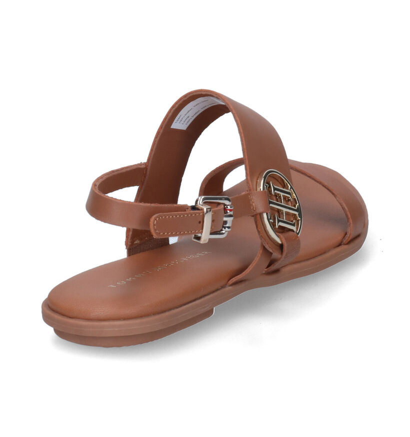 Tommy Hilfiger Round Flat Cognac Sandalen voor dames (303985)