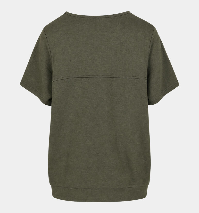 Vero Moda Curve Forest Night Chali Groene T-shirt voor dames (378132)