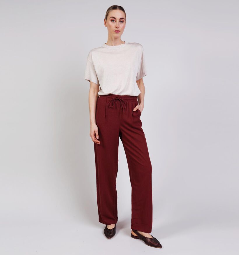 Vero Moda Jesmilo Pantalon en Bordeaux pour femmes (367163)