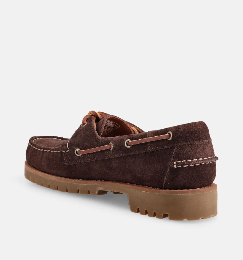Sebago Ranger Suede Chaussures bateau en Brun fonc&eacute; pour hommes (377071)