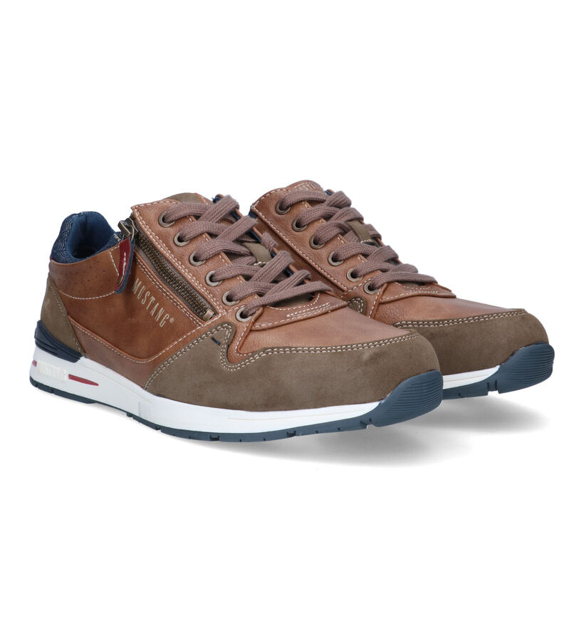 Mustang Chaussures à lacets en Bleu foncé pour hommes (336649)