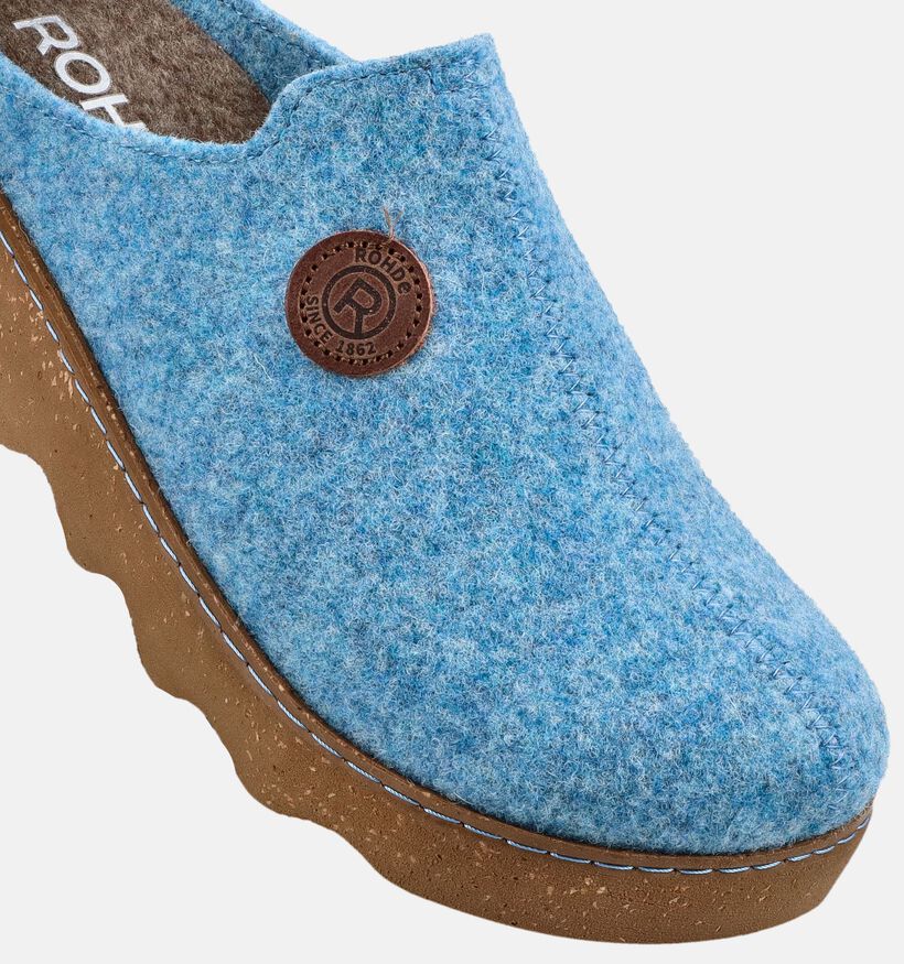 Rohde Foggia Blauwe Open Pantoffels voor dames (379797) - geschikt voor steunzolen