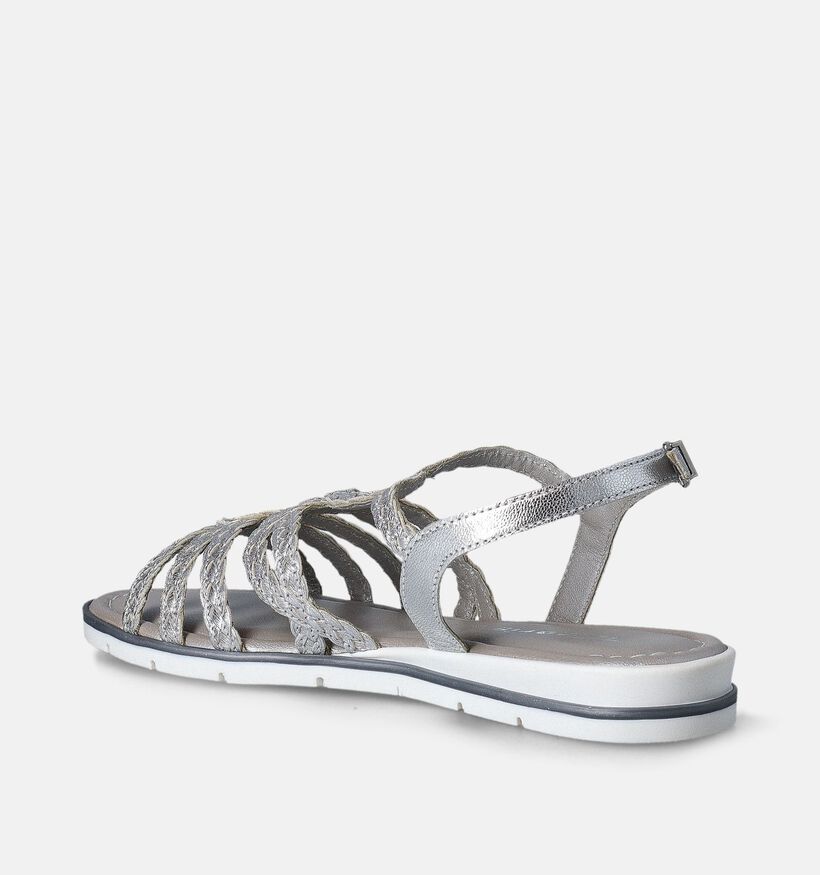 Tamaris Zilveren Gevlochten sandalen voor dames (354866)