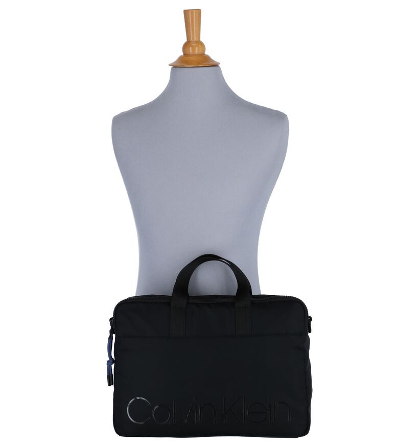 Zwarte Laptoptas Calvin Klein Trail Slim in stof (257288)