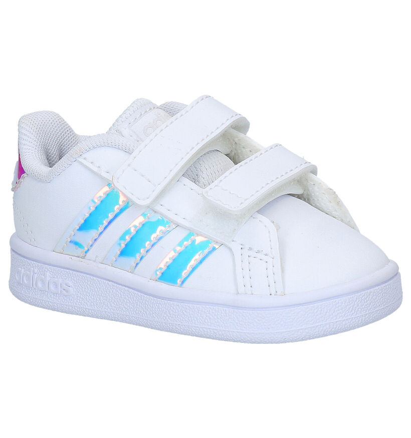 adidas Grand Court I Witte Sneakers in kunstleer (311536)