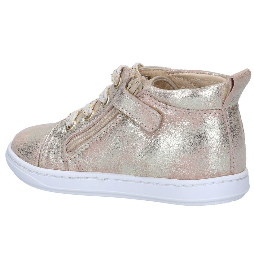 Shoo Pom Zip Lace Gouden Schoentjes in leer (288582)