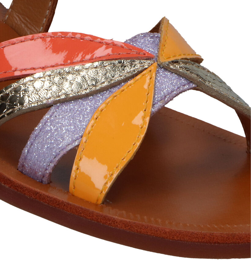 Pom d'Api Plagette Oto Sandales en Cognac pour filles (322874)