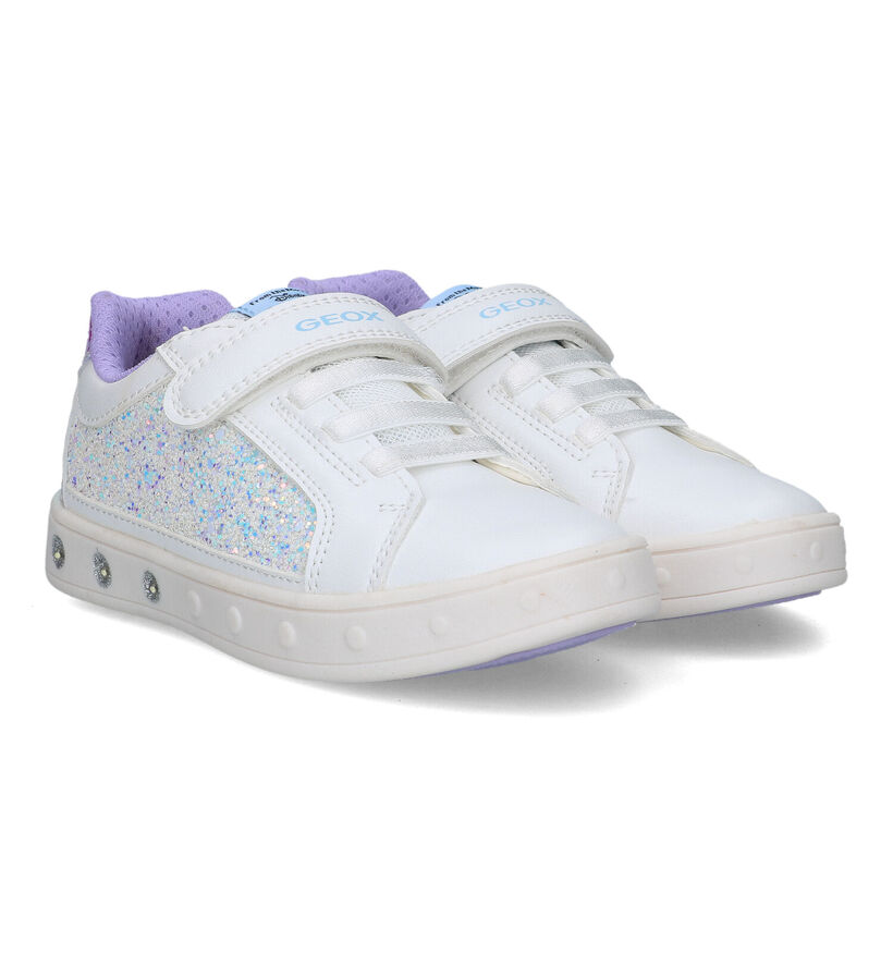 Geox Disney Frozen Elsa Witte Sneakers in kunstleer (326624)