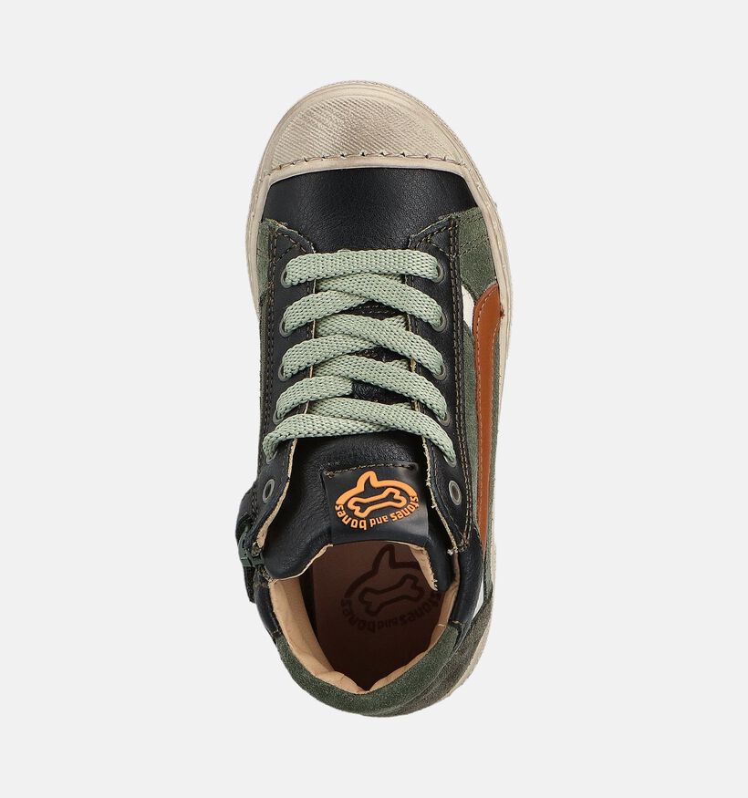 Stones Bones Raspo Groene Hoge Sneakers voor jongens (361972) - geschikt voor steunzolen