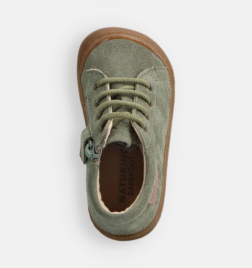 Naturino Barefoot Amur Groene Babyschoenen voor jongens (368776) - geschikt voor steunzolen