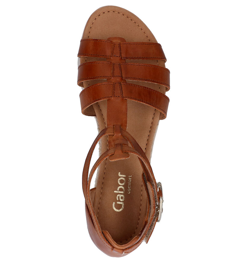 Gabor Cognac Sandalen in leer (271744)