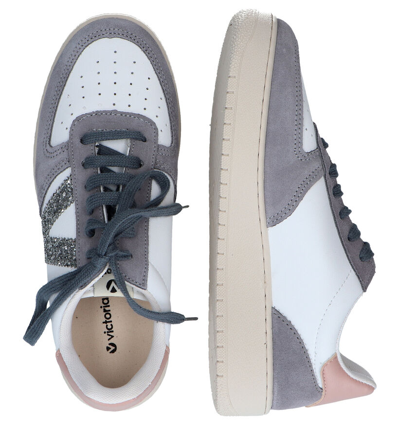 Victoria Chaussures à lacets en Gris en simili cuir (297891)