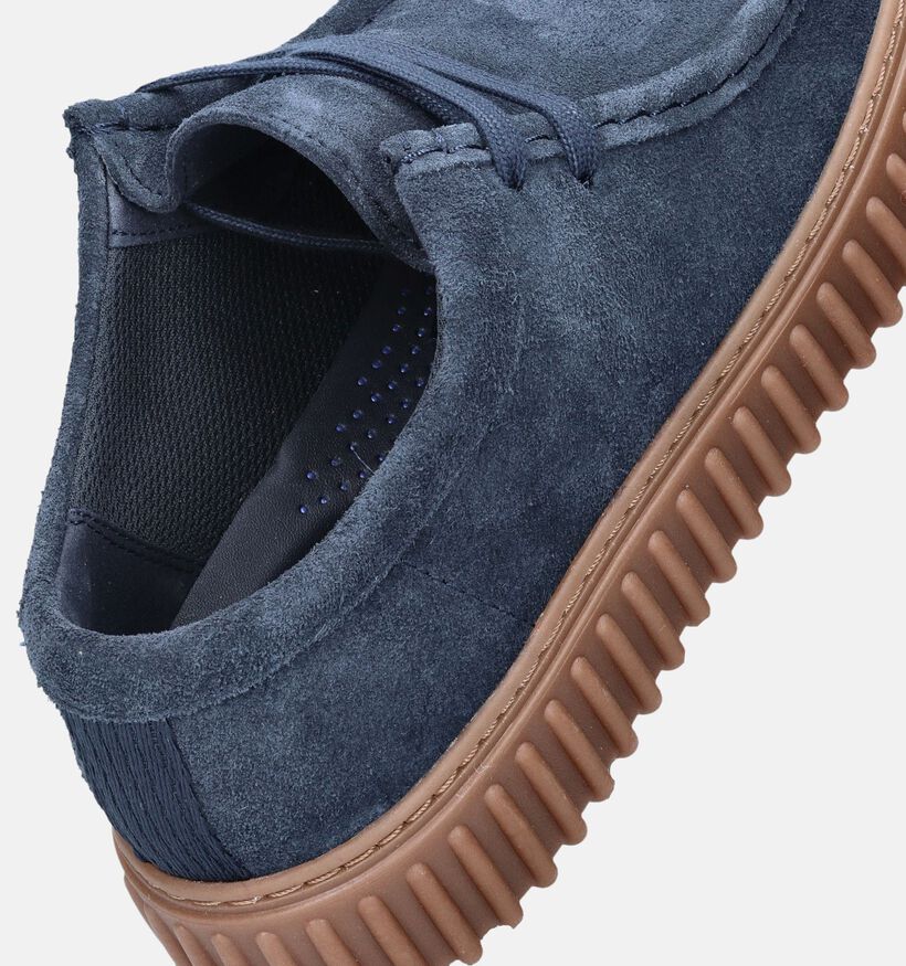 Clarks Torhill Lo Blauwe Veterschoenen voor heren (346657) - geschikt voor steunzolen