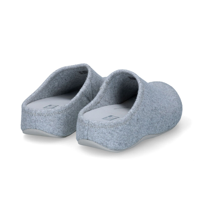 FitFlop Shuv Felt Pantoufles en Gris pour femmes (313553)