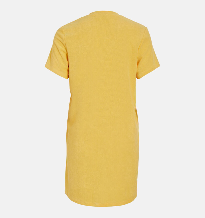 Vila Frotté Robe courte en Jaune pour femmes (342138)