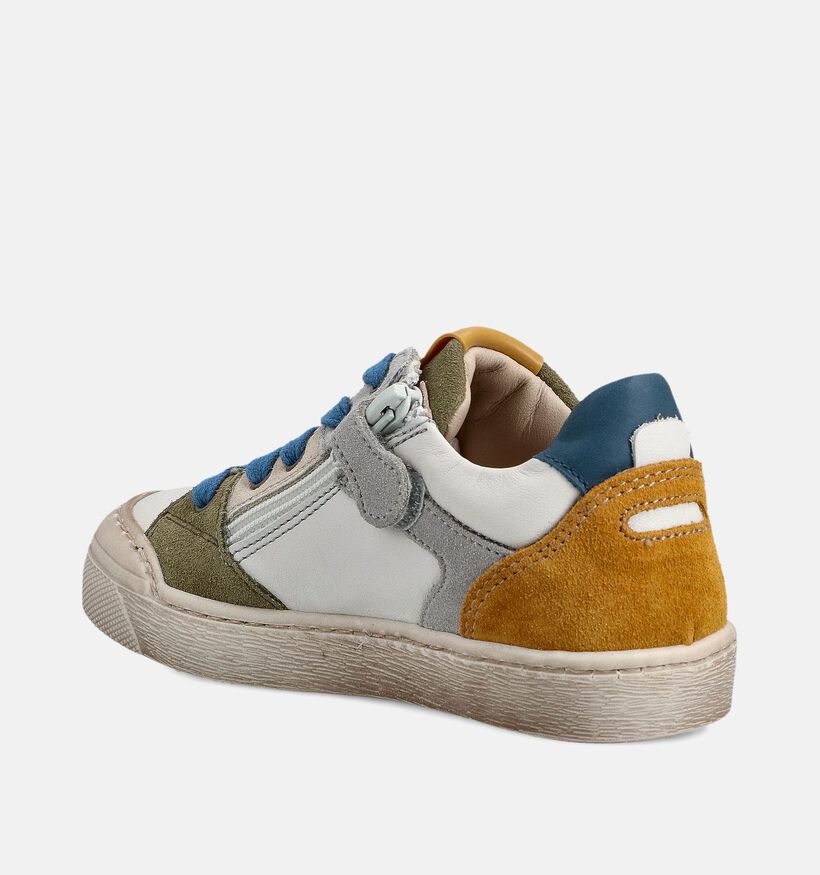 STONES and BONES Gober Witte/Blauwe Sneakers voor jongens (369603) - geschikt voor steunzolen