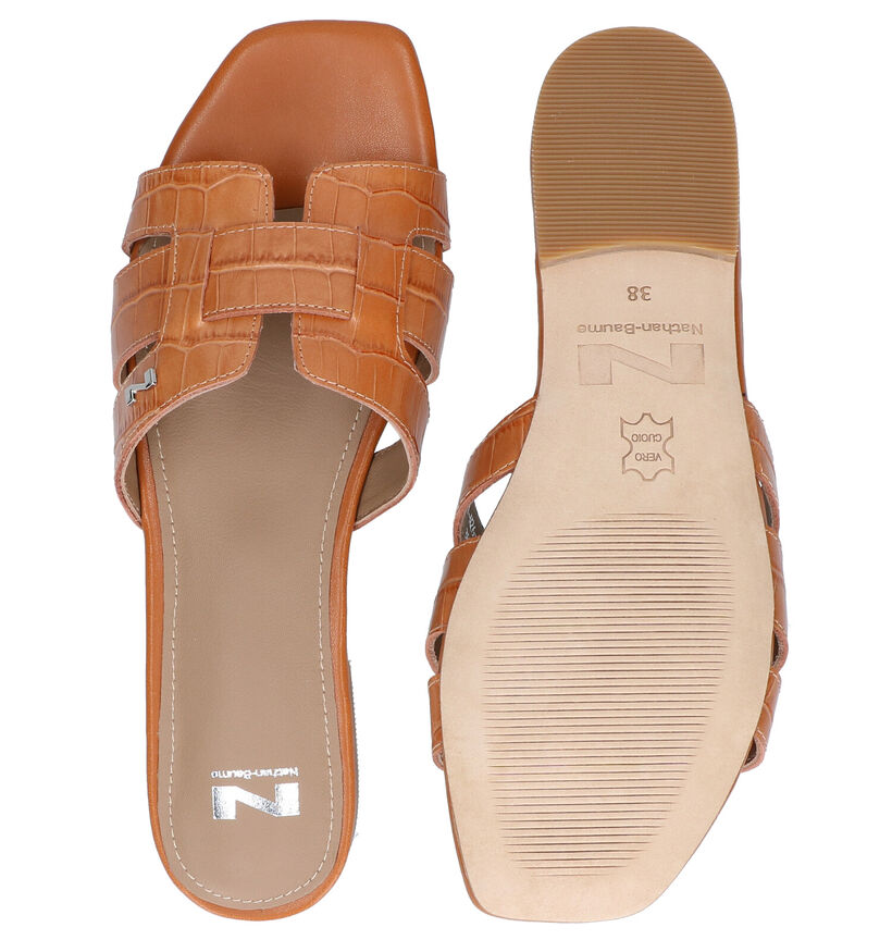 Nathan-Baume Mules en Cognac en cuir (290191)