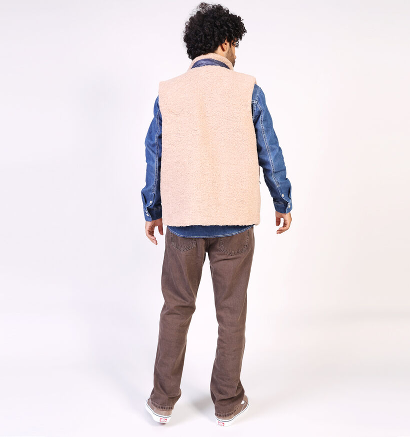 Laurent David Bodywarmer en Beige/Bleu pour hommes (366527)