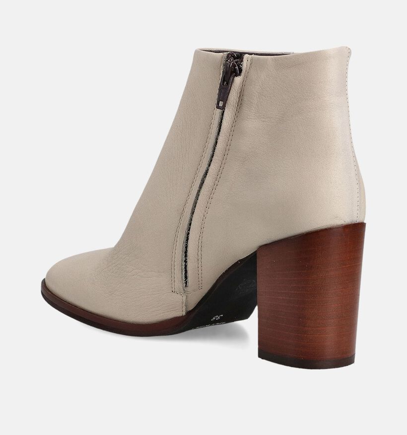 Laurent David Dany Lichtbeige Enkellaarzen voor dames (373283)